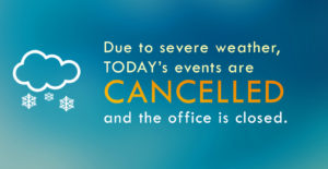 All events today CANCELLED